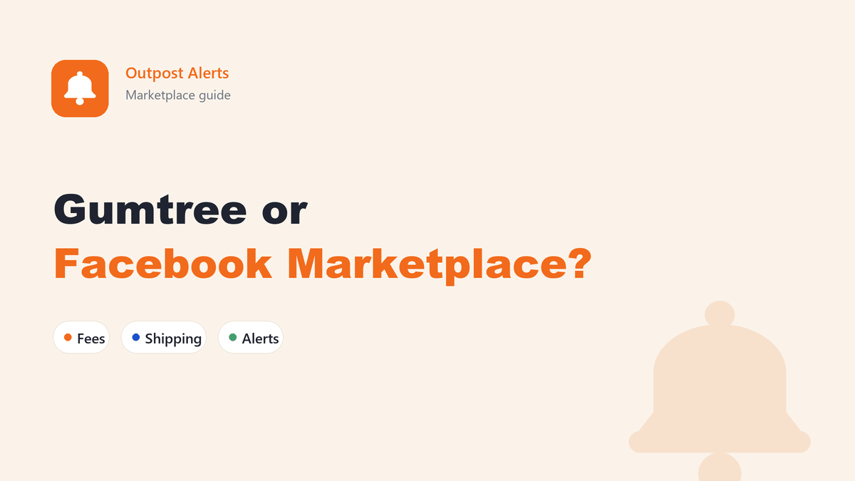 Side-by-side comparison of Gumtree and Facebook Marketplace for Australian buyers, covering fees, shipping, safety and alerts